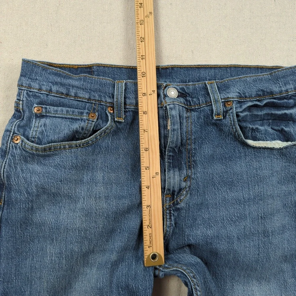 Levis Jeans Mens 32x34 Blue 527 Boot Cut Western Cowboy Distressed